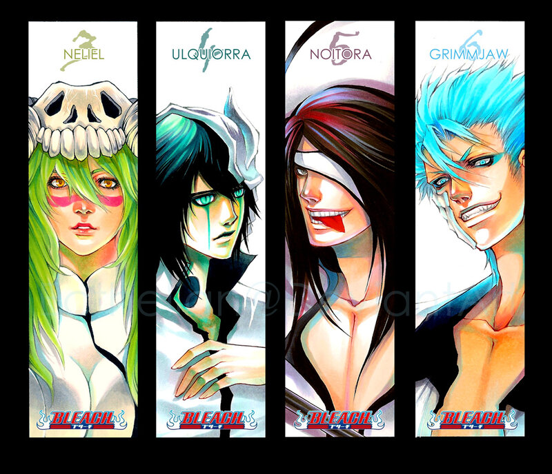 Four Anime Characters — White, Dramatic, Manga