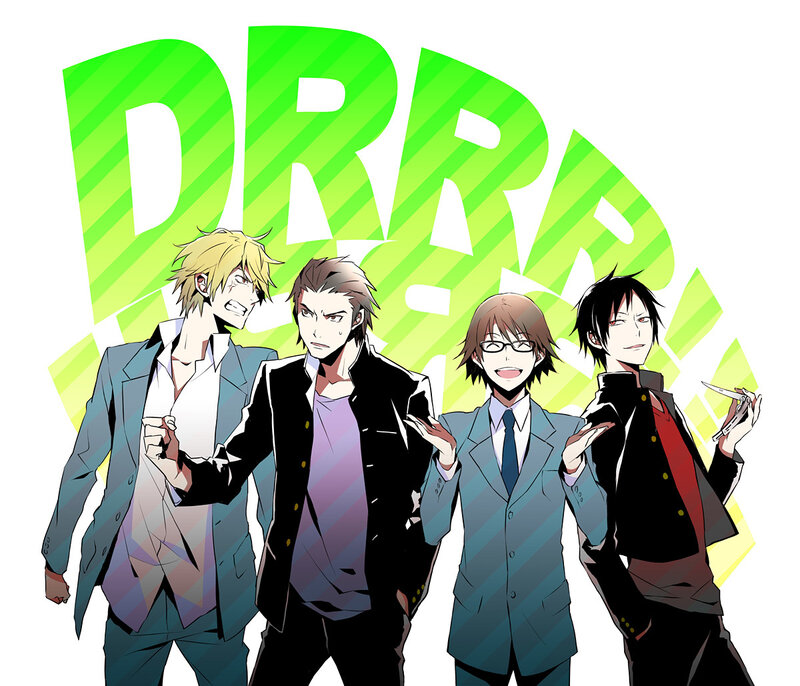 Four anime characters with DRRR
