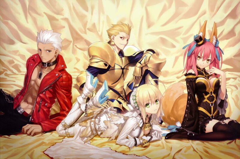 Four Anime Characters — Yellow, Calm, Armor