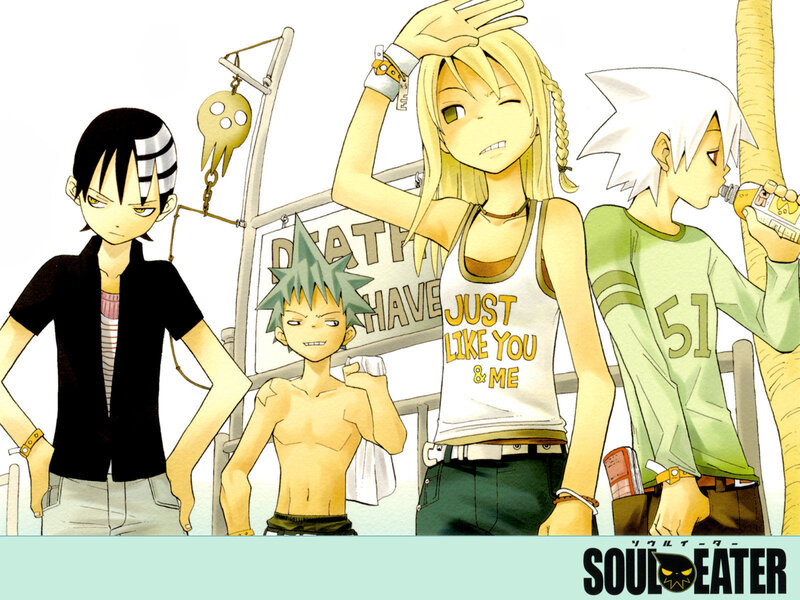 Four Anime Characters — Yellow, Casual
