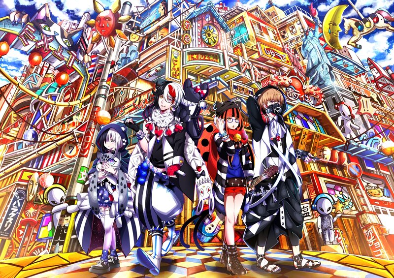 Four Anime Characters — Yellow, Chaotic
