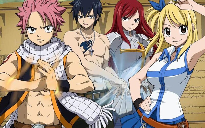 Four Anime Characters — Yellow, Confident
