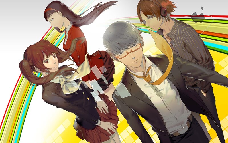 Four Anime Characters — Yellow, Dynamic