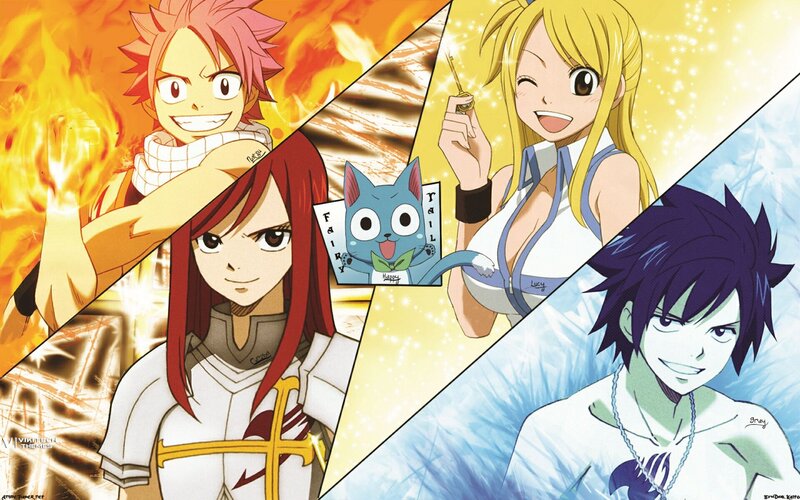 Four Anime Characters — Yellow, Energetic, Cat