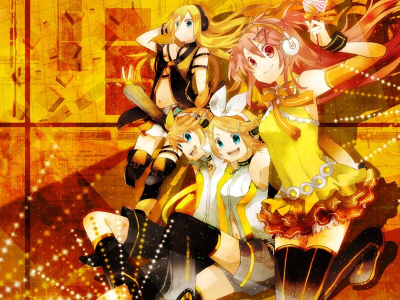 Four Anime Characters — Yellow, Energetic