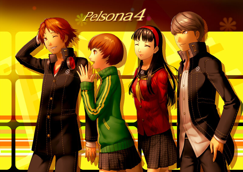 Four Anime Characters — Yellow, Friendly