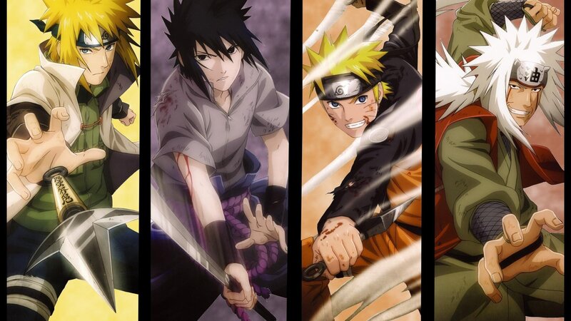 Four Anime Characters — Yellow, Intense