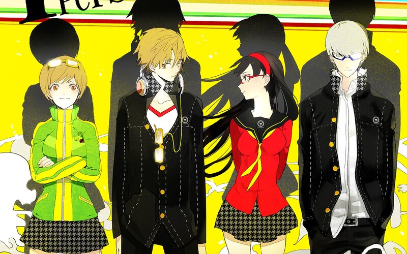 Four Anime Characters — Yellow, Vibrant