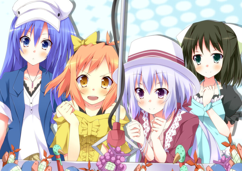 Four Anime Girls at Booth