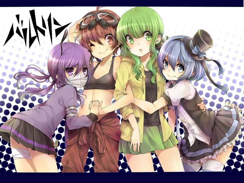 Four anime girls in a group
