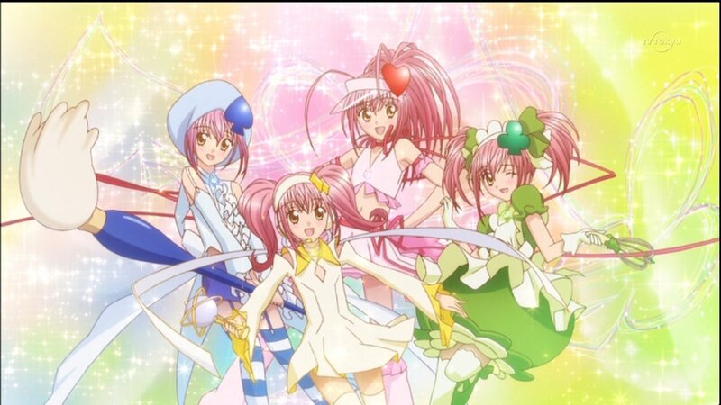 Four Anime Girls in Costumes — Pink, Magical