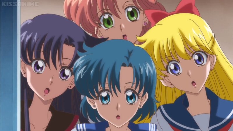 Four Anime Girls Looking