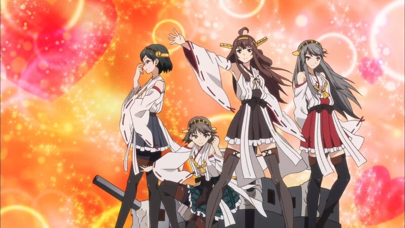 Four Anime Girls on Ship
