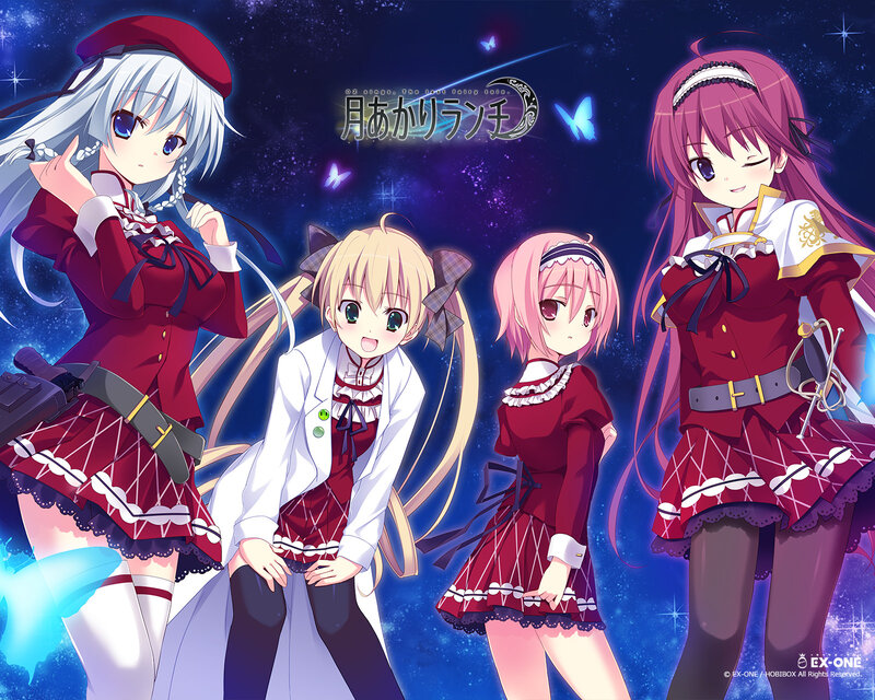 Four Anime Girls — Purple, Fantasy