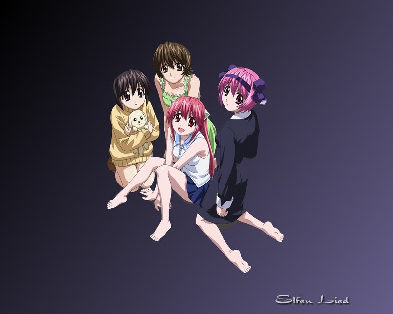 Four Anime Girls — Purple, Neutral
