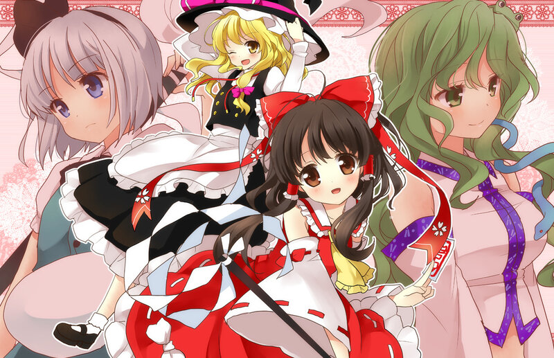 Four Anime Girls — Red