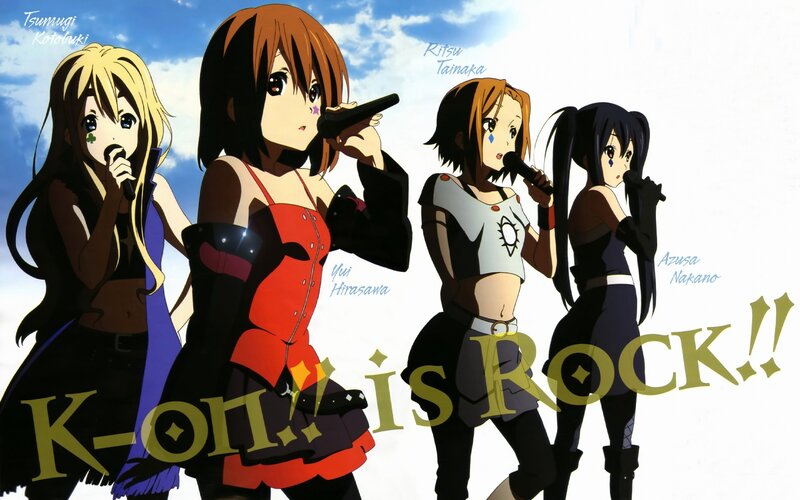 Four Anime Girls Singing — Blue