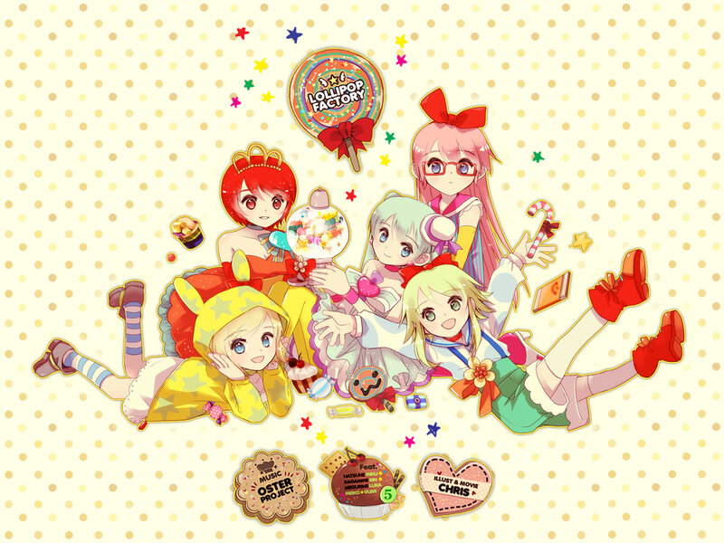 Four Anime Girls with Candy