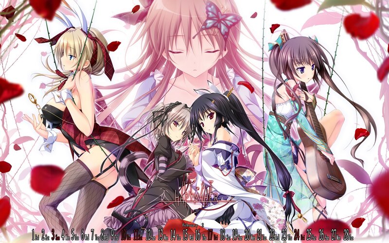 Four Anime Girls with Instruments — Pink
