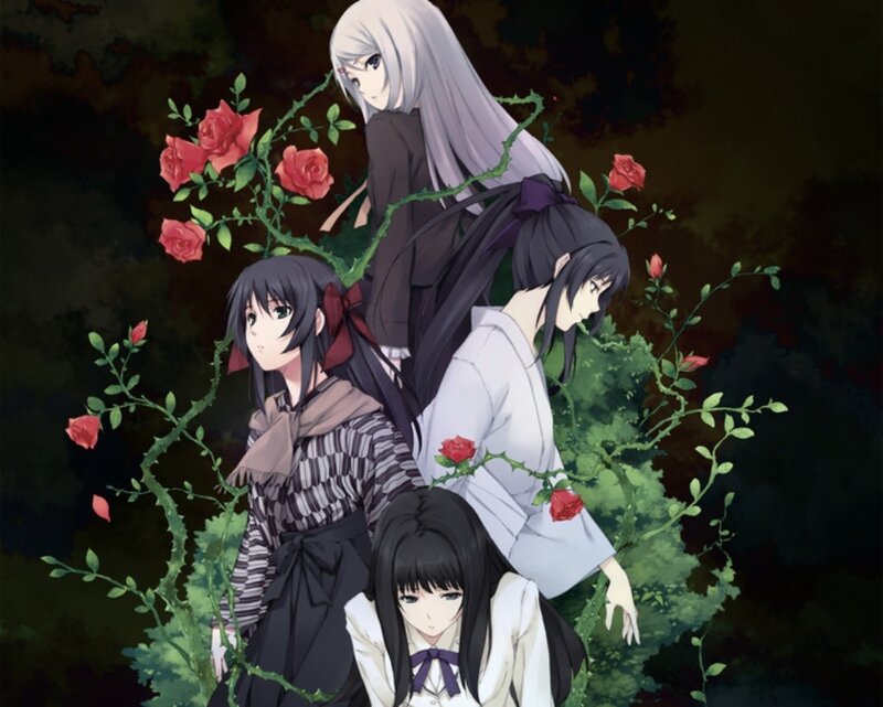Four Anime Girls with Roses