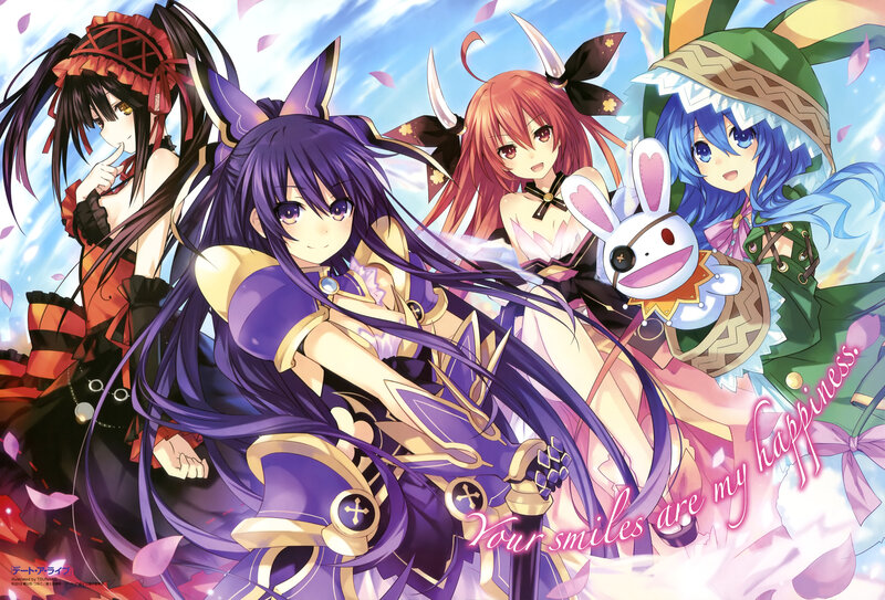 Four Anime Girls with Weapons — Purple