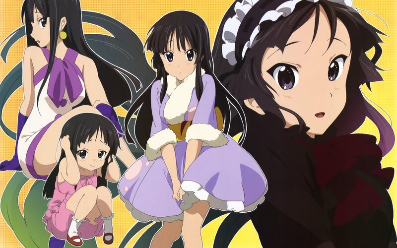 Four Anime Girls — Yellow, Bright