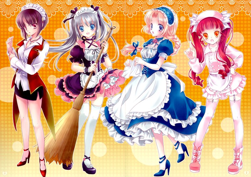 Four Anime Maids