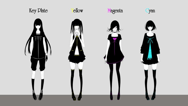 Four Anime-style Girls
