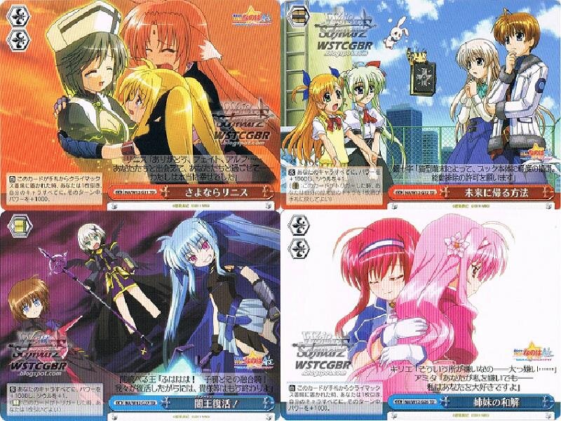 Four Anime Trading Cards