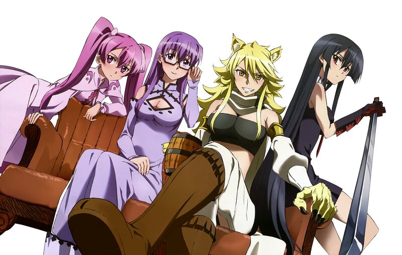 Four Anime Women — Purple