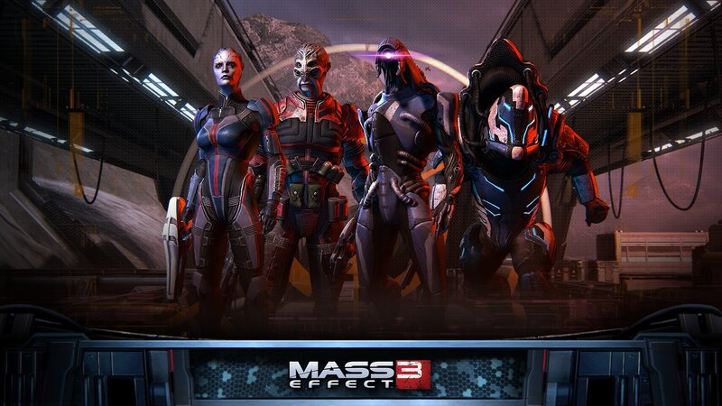 Four Armored Characters — Black, Dramatic, Digital Art, Sci-fi Armor, Weapon, Space Station