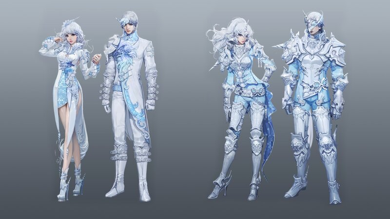 Four Armored Characters — White