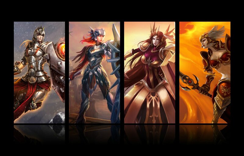 Four Armored Female Warriors