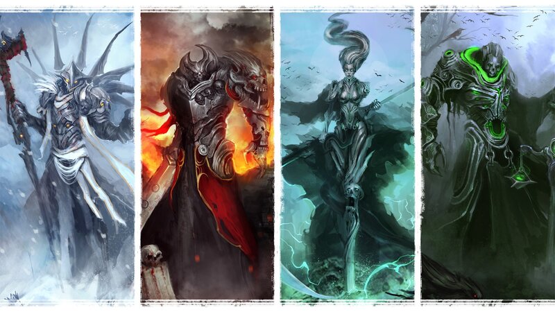 Four Armored Figures — Gray