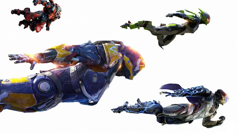 Four Armored Figures in Flight