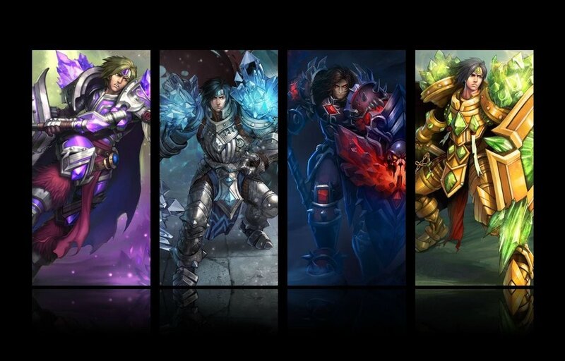 Four Armored Warriors — Purple, Dramatic
