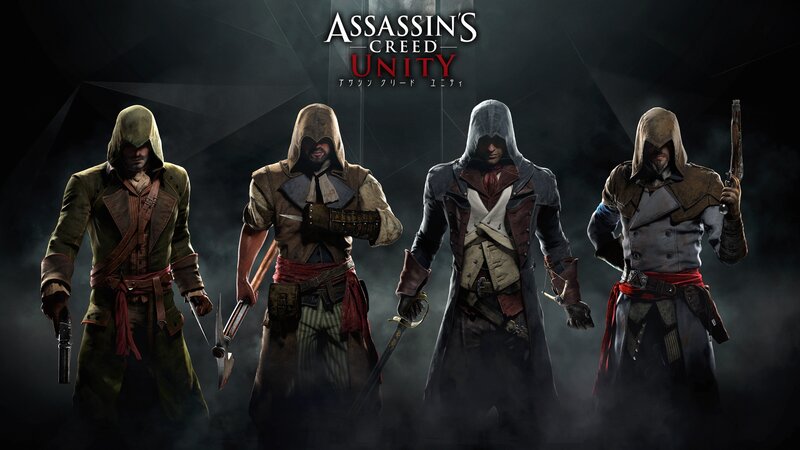 Four Assassins in Hooded Cloaks — Black, Dramatic