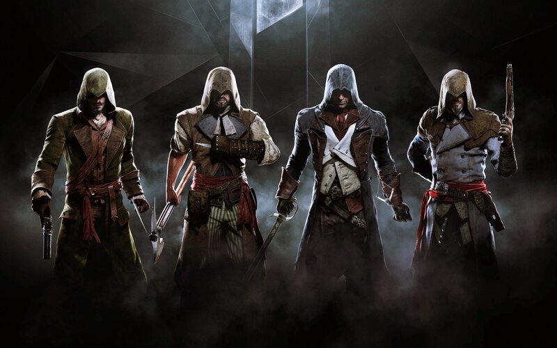 Four Assassins in Hooded Robes