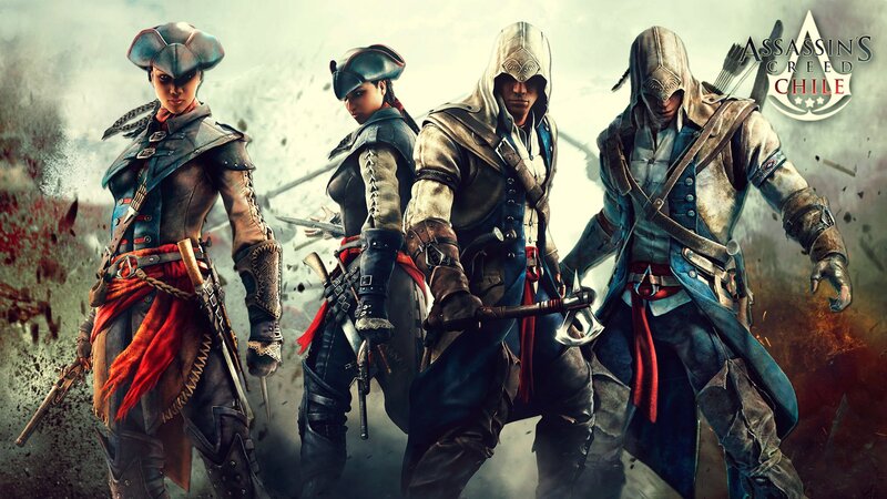 Four Assassins Standing — Gray, Dramatic