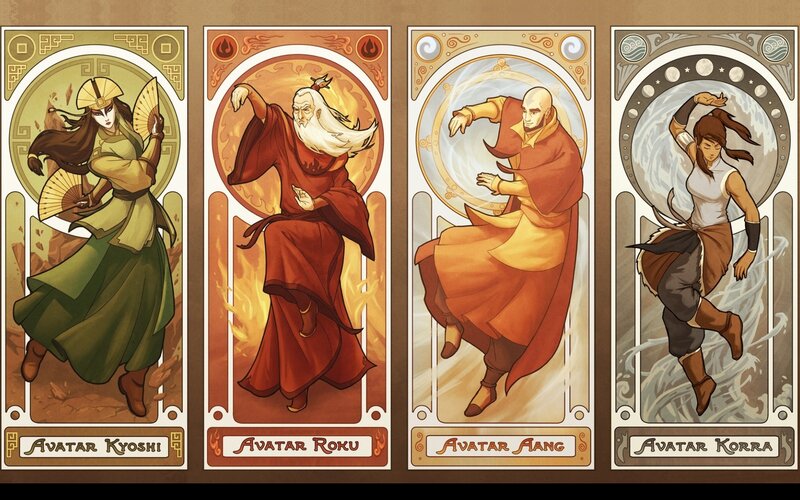 Four Avatars in Art Cards