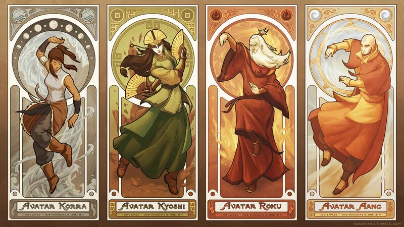 Four Avatars in Motion