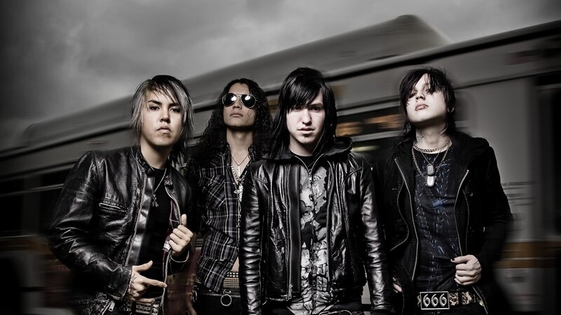 Four Band Members — Black, Dramatic