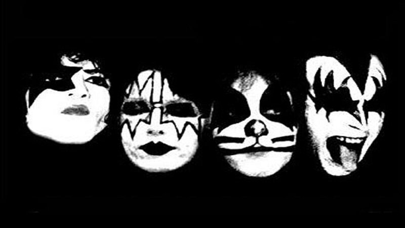 Four Band Members with Makeup