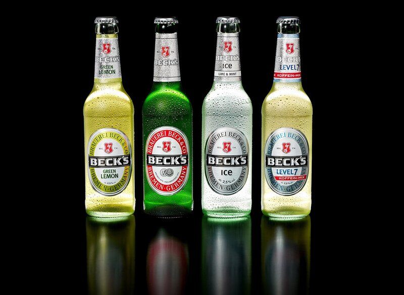 Four Beck's Beer Bottles