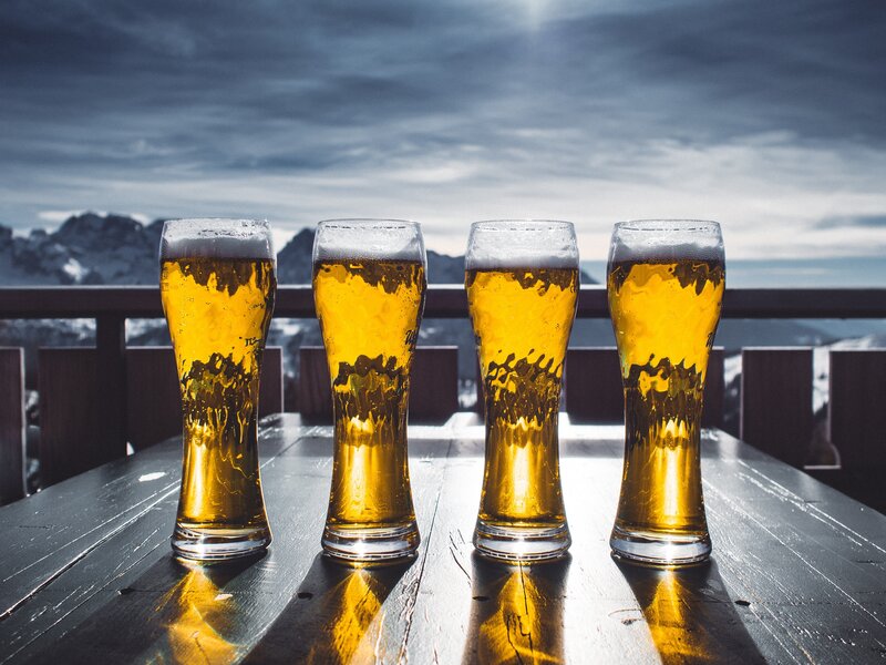 Four Beer Glasses