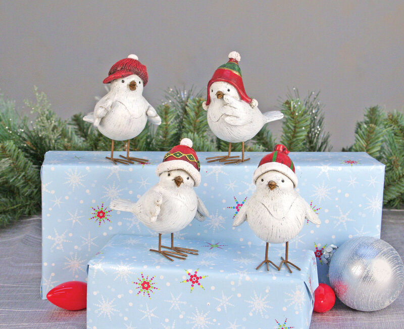Four Bird Figurines