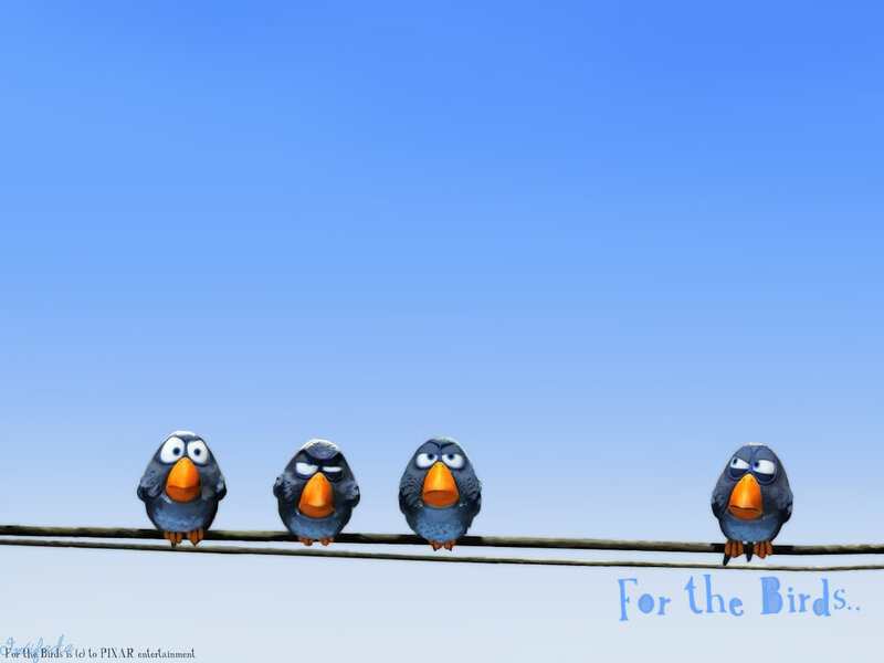 Four birds on a wire