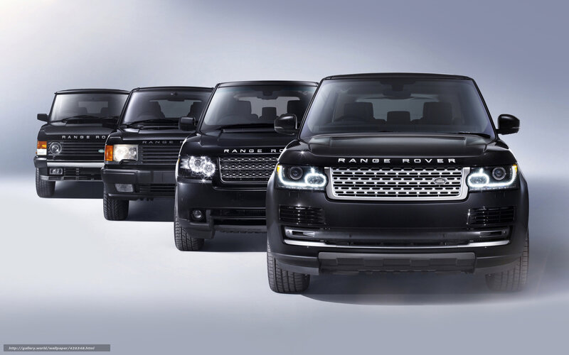 Four Black Range Rover Vehicles
