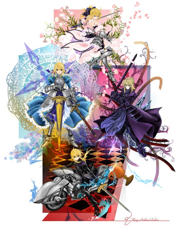 Four Blonde Characters