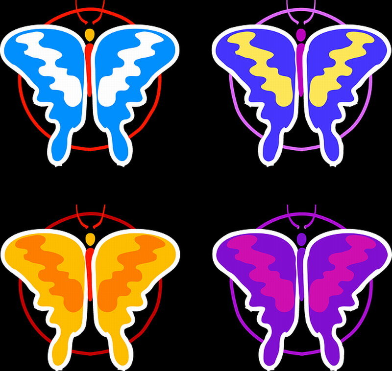 Four Butterflies